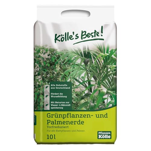 Grünpflanzen- & Palmenerde, torfreduziert, 10 Liter von Kölle's Beste!