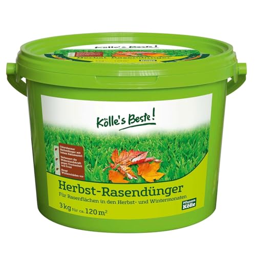 Kölle's Beste Herbst Rasendünger für einen geschützten Rasen im Winter, praktisches Granulat, für alle Rasensorten geeignet, zur Düngung im Herbst, 3 kg Kölle's Beste Herbst Rasendünger für einen geschützten Rasen im Winter, praktisches Granulat, für alle Rasensorten geeignet, zur Düngung im Herbst, 3 kg von Kölle's Beste!