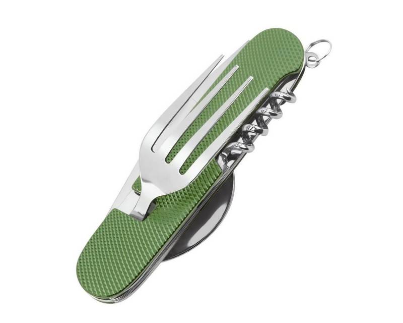 König Design Besteck-Set 6 in 1 Camping Besteck Set Klappbar, 1 Personen, Reisebesteck Outdoor Bundeswehr Feldbesteck von König Design