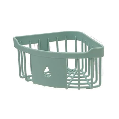 König Design Duschablage mit 2 Klebe Haken Duschregal Ecke ohne Bohren Abnehmbar Badezimmer Organizer Wasserdicht und ölbeständiges Duscheckregal für Bad und Küche (Grün, 2 Stück) von König Design