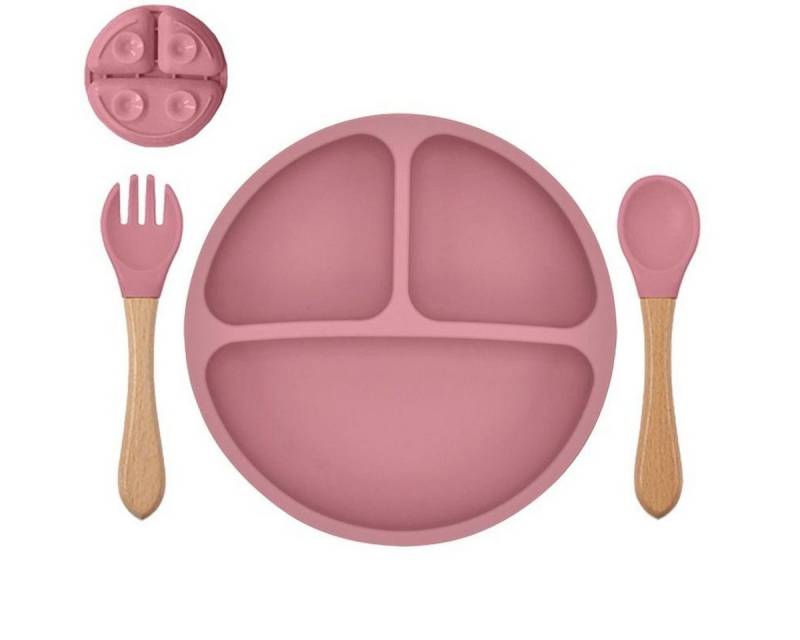 König Design Kindergeschirr-Set Babyteller Kinderteller mit Saugnapf Teller mit Löffel Gabel, 1 Personen, Silikon BPA Frei Baby Tischset für Baby und Kinder König Design Kindergeschirr-Set Babyteller Kinderteller mit Saugnapf Teller mit Löffel Gabel, 1 Personen, Silikon BPA Frei Baby Tischset für Baby und Kinder von König Design