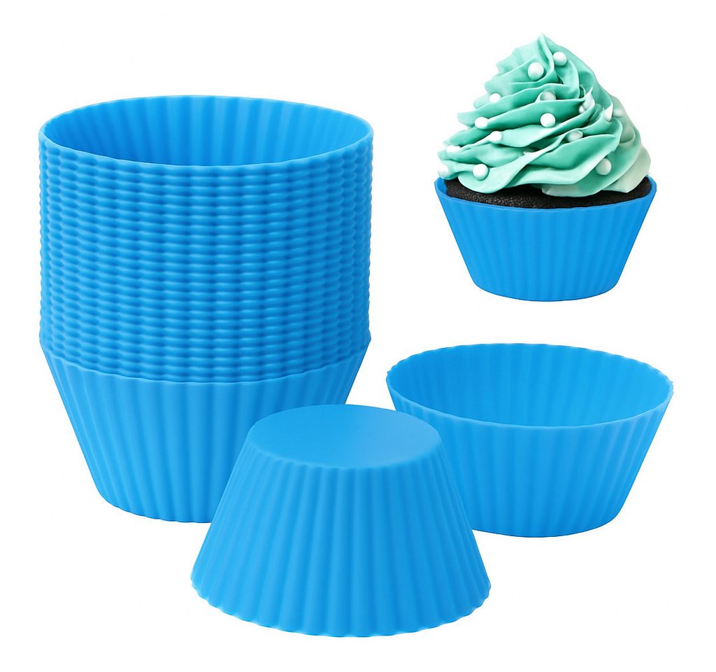 König Design Muffinform Backform Silikon Wiederverwendbare Muffinformen, (Set 16-tlg), Muffinförmchen Cupcake BPA-Frei von König Design