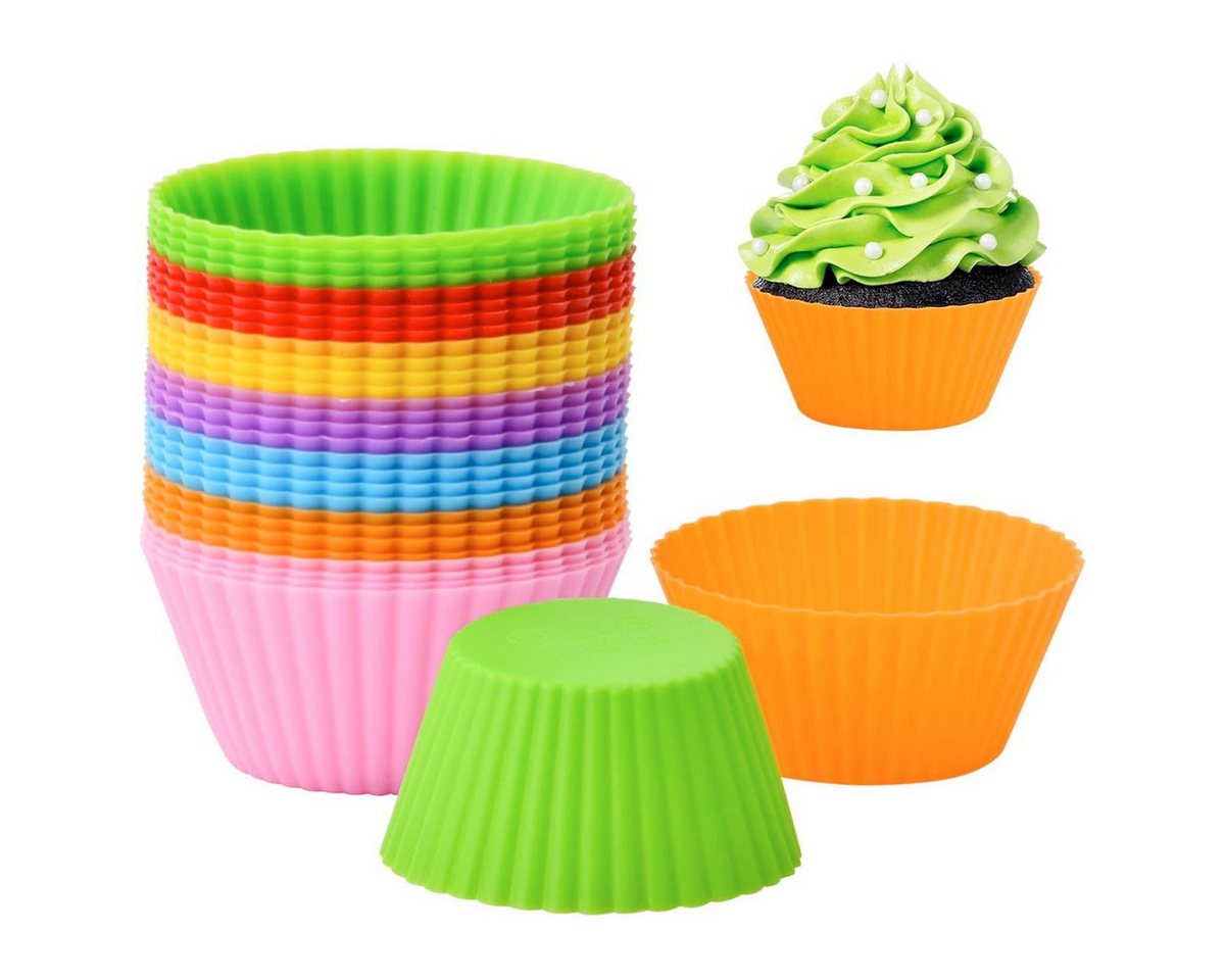 König Design Muffinform Backform Silikon Wiederverwendbare Muffinformen, (Set 16-tlg), Muffinförmchen Cupcake BPA-Frei von König Design