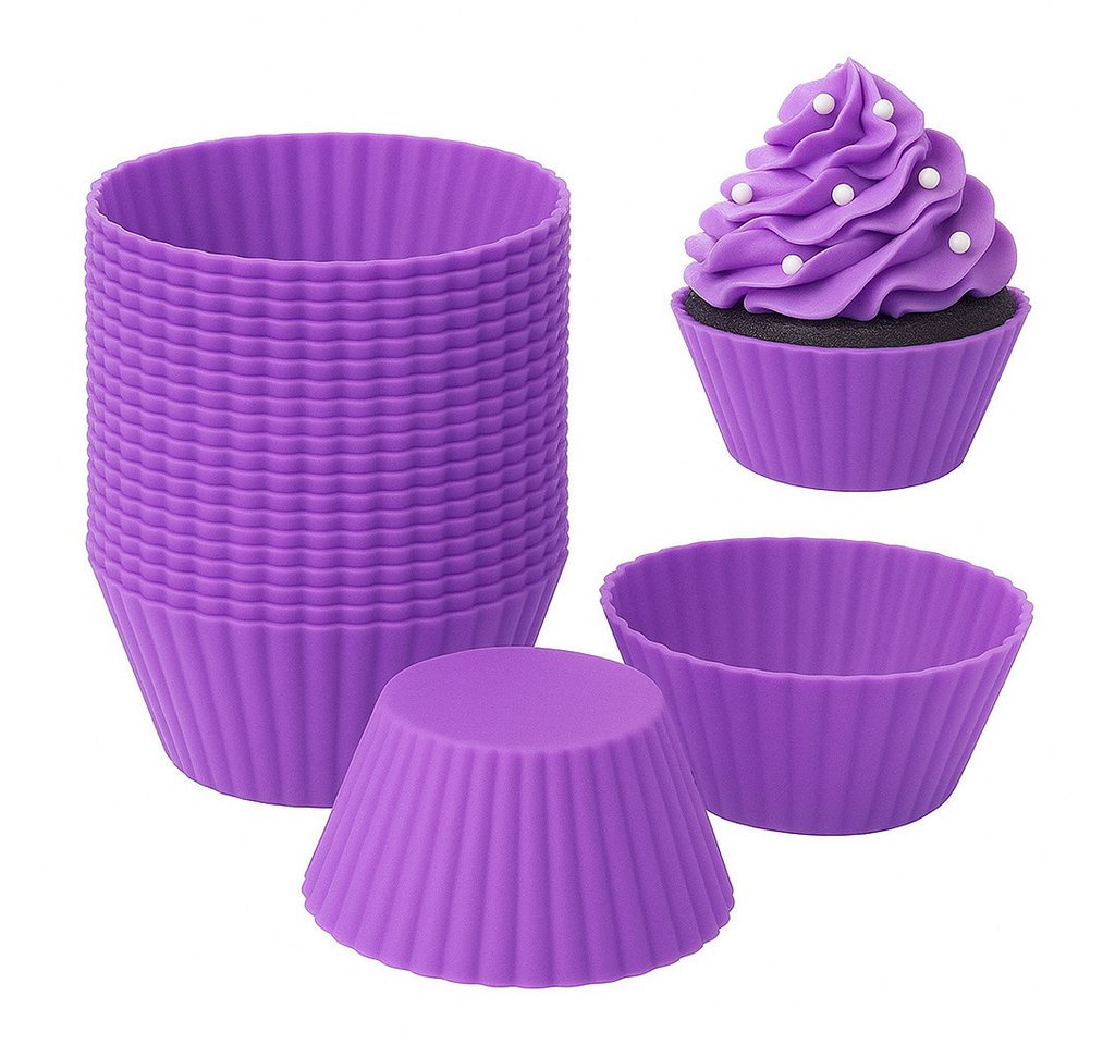 König Design Muffinform Backform Silikon Wiederverwendbare Muffinformen, (Set 16-tlg), Muffinförmchen Cupcake BPA-Frei von König Design