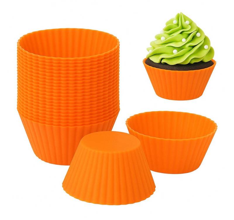 König Design Muffinform Backform Silikon Wiederverwendbare Muffinformen, (Set 24-tlg), Muffinförmchen Cupcake BPA-Frei von König Design