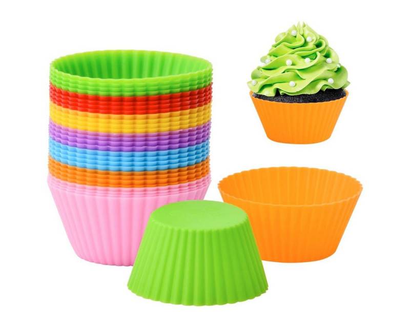 König Design Muffinform Backform Silikon Wiederverwendbare Muffinformen, (Set 24-tlg), Muffinförmchen Cupcake BPA-Frei von König Design