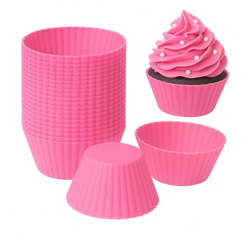 König Design Muffinform Backform Silikon Wiederverwendbare Muffinformen, (Set 24-tlg), Muffinförmchen Cupcake BPA-Frei von König Design