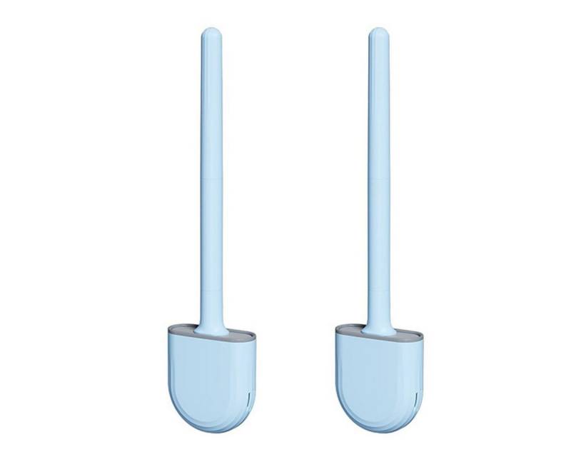 König Design WC-Reinigungsbürste Toilettenbürste WC Klobürste Silikon Wandhalterung Klebend, (Spar-Set, 2-tlg., 2-tlg), Enthält zwei Bürsten in modernen Farben von König Design