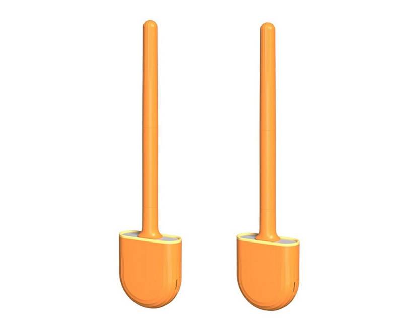 König Design WC-Reinigungsbürste Toilettenbürste WC Klobürste Silikon Wandhalterung Klebend, (Spar-Set, 2-tlg., 2-tlg), Enthält zwei Bürsten in modernen Farben von König Design