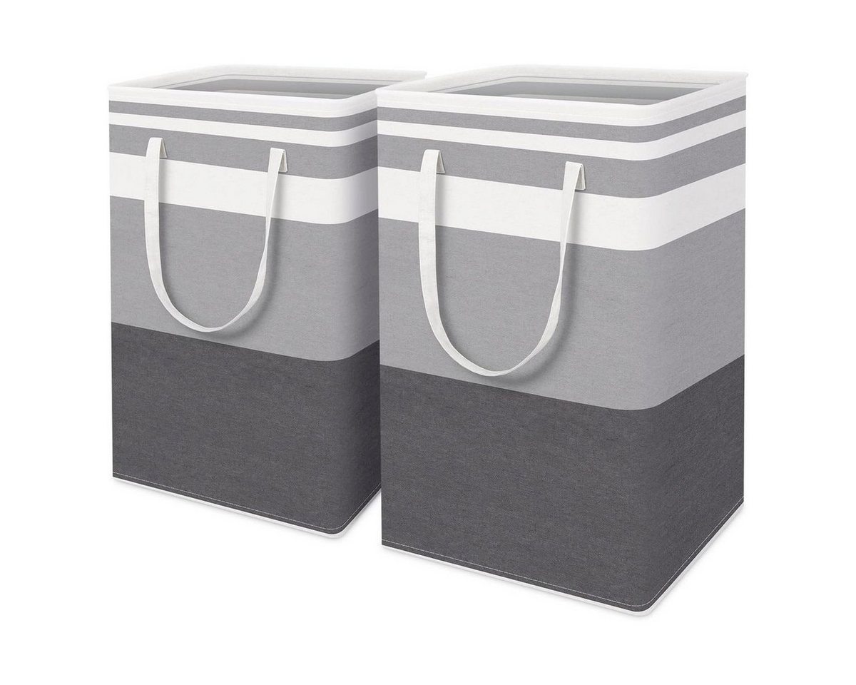 König Design Wäschetonne Wäschesack Wäschesammler Wäschebox Wäschekorb 75 Liter freistehend (2 St), Wäschetrenner Wäschesortierer zusammenklappbar von König Design