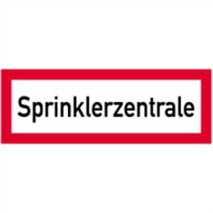 Aufkleber Brandschutz Sprinklerzentrale 10,5 x 29,7cm von König Werbeanlagen