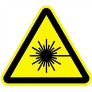 Aufkleber Warnschild Warnung vor Laserstrahl 3cm sl Folie, 1 Bogen = 6 Stück von König Werbeanlagen