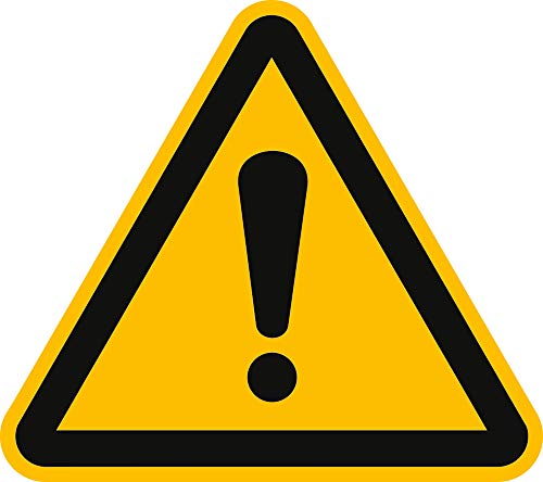 Aufkleber Warnschild Warnung vor einer Gefahrenstelle 5cm sl Folie 6 Stück von König Werbeanlagen