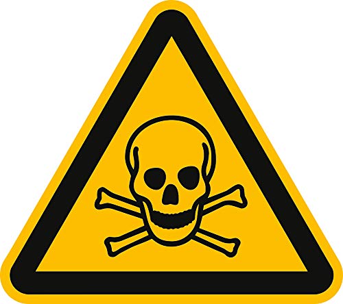 Aufkleber Warnschild Warnung vor giftigen Stoffen 20cm sl Folie von König Werbeanlagen