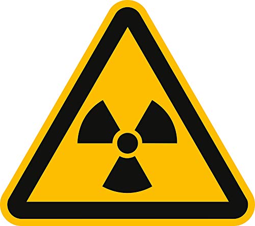 Aufkleber Warnschild Warnung vor radioaktiven Stoffen 3cm Folie, Bogen = 6 Stück von König Werbeanlagen