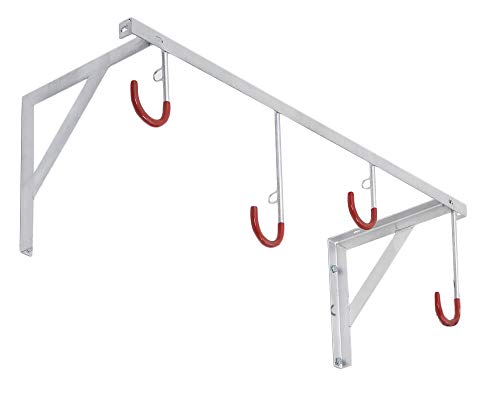 Fahrradständer Hängeparker Wandmontage 4 Plätze 3874 Fahrrad-Hängeparksystem 3874, zur Wandmontage | Fahrradständer für 4 Fahrräder | Reihen-Hängeparker | Stahl verzinkt & kunststoffummantelte Aufhänge-Haken | Fahrradparker Aufhänger Hänger | Dreifke® von König Werbeanlagen