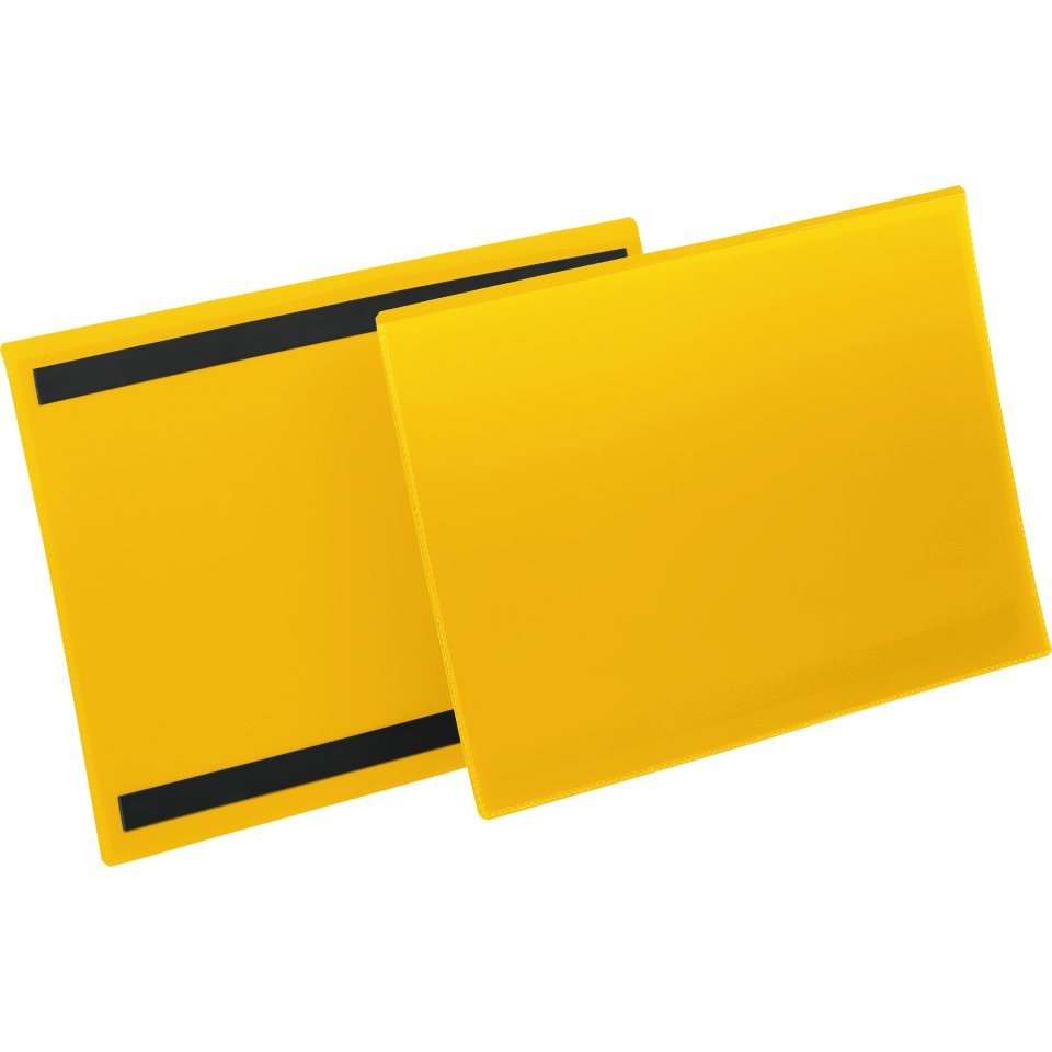 König Werbeanlagen Montagezubehör DURABLE Kennzeichnungstasche, magnetisch, gelb/transparent, 297x210mm, 50/VE von König Werbeanlagen