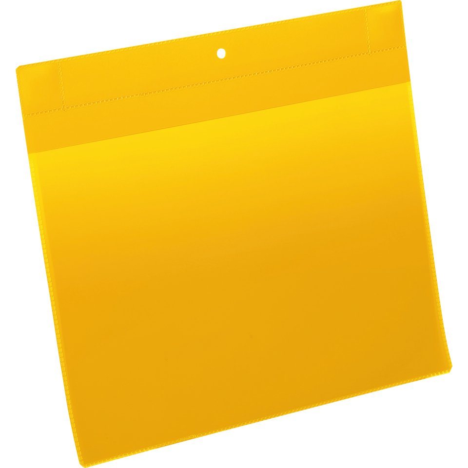 König Werbeanlagen Montagezubehör DURABLE Magnet-Kennzeichnungstasche, gelb/transparent, A4, Querformat, 10/VE von König Werbeanlagen