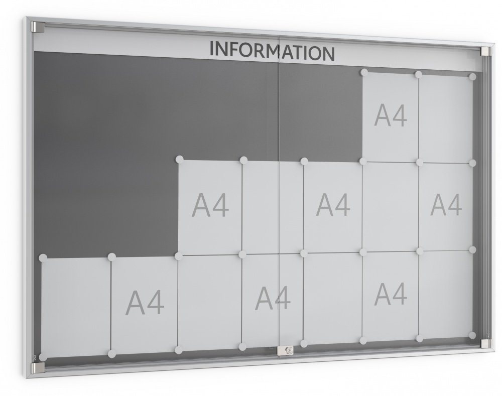 König Werbeanlagen Rahmen Maximaler Komfort: Unser Premiumschaukasten GN 11 - 21 x DIN A4 - Einseitig - 60 mm Bautiefe - Vitrine von König Werbeanlagen