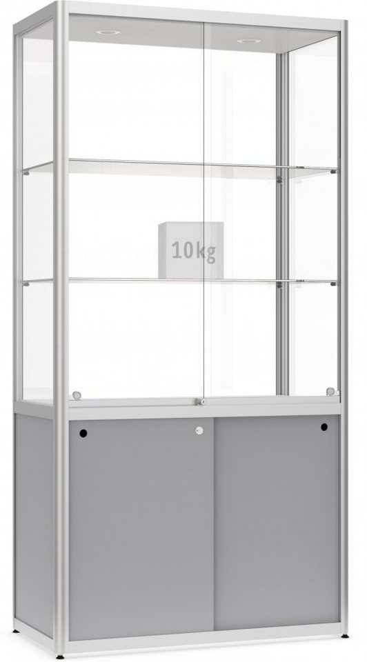 König Werbeanlagen Vitrine Dreifke® Factory Vitrine 500, für Innen, 1000x2000x500mm, abschließbar von König Werbeanlagen