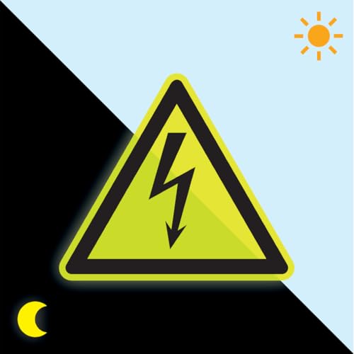 PERMALIGHT power langnachleuchtend Warnschild Warnung vor elektrischer Spannung, ISO, Kunststoff, fluoresz., SL200mm PERMALIGHT power langnachleuchtend Warnschild Warnung vor elektrischer Spannung, ISO, Kunststoff, fluoresz., SL200mm von König Werbeanlagen