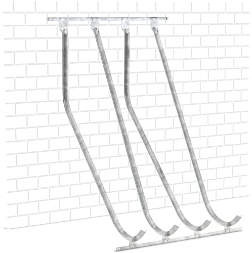 Platzsparender Schräghochparker SW 4 Wandmontage | Fahrradständer für 4 Fahrräder | Wandmontage | Einfach schräg, komfortabel und sicher parken | Fahrradparker Schrägparker Hochparker | Dreifke® von König Werbeanlagen