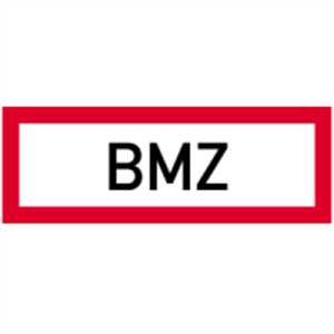 Schild BMZ gemäß DIN 4066 Aluminium 105 x 297 mm (Brandmeldezentrale, Brandschutz, Brandmeldeanlage) wetterfest von König Werbeanlagen