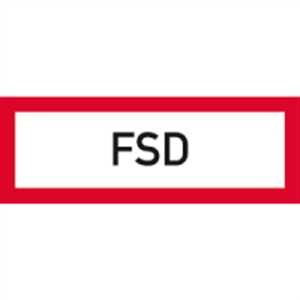 Schild FSD (Feuerwehrschlüsseldepot) PVC 10,5 x 29,7cm von König Werbeanlagen