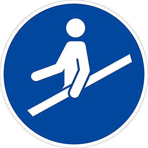 Schild PVC Handlauf benutzen ISO 7010 Ø 20 cm von König Werbeanlagen