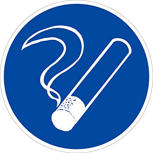 Schild Rauchen gestattet 20cm Ø PVC von König Werbeanlagen