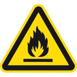 Schild Warnschild Warnung vor feuergefährlichen Stoffen 20cm sl PVC von König Werbeanlagen