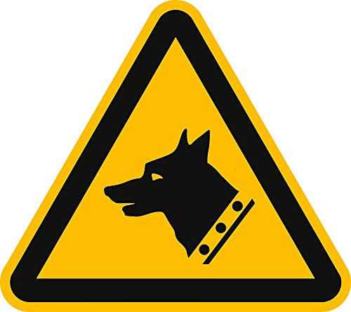 Schild Warnung vor dem Hund gemäß DIN 7010 20 cm PVC (Wachhund, Warnschild, Achtung Hunde) wetterfest von König Werbeanlagen