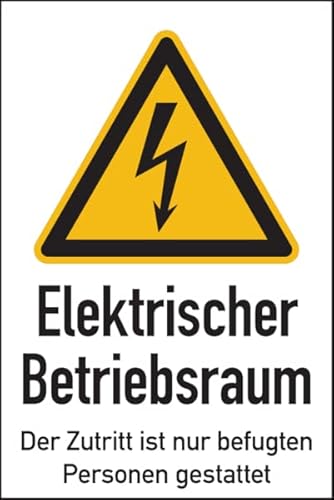 Dreifke® Aufkleber Warnschild, Kombischild, Elektrischer Betriebsraum Folie selbstklebend 100x150mm Dreifke® Aufkleber Warnschild, Kombischild, Elektrischer Betriebsraum Folie selbstklebend 100x150mm von König Werbeanlagen