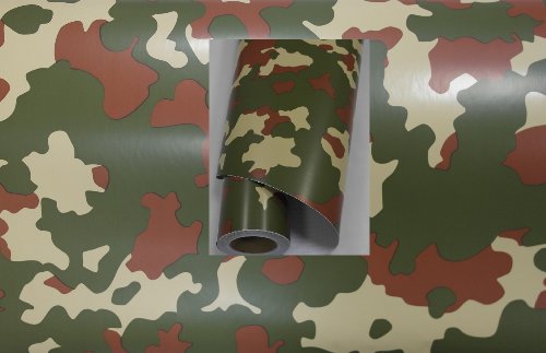(15,13€/m2) Könighaus Sumpf I 100 x 152 cm blasenfrei mit Anleitung (Camouflage Autofolie) von Könighaus