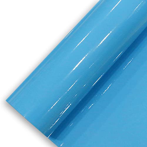 (4,34€/m2) Könighaus Babyblau Glanz Autofolie 3000 x 152 cm blasenfrei mit Anleitung (ganze Rolle) von Könighaus