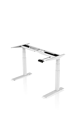 - AGIL - Elektrisch höhenverstellbarer Schreibtisch - Standing Desk Größen - Ergonomischer Schreibtisch für Kinder und Erwachsene (Doppelmotor Weiß) von Könighaus