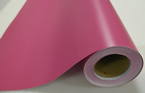 Könighaus (10,52/m2) Pink Matt Autofolie 100 x 152 cm mit Luftkanälen + Gratis Rakel inkl. Anleitung von Könighaus