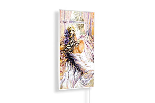 Könighaus 1000W Infrarotheizung mit Bild in HD Qualität ✓ Energiesparend ✓ 5 Jahre Garantie ✓ Doppelter überhitzungsschutz ✓ Infrarot Wandheizung ✓ Motiv: 231. Frau in Weiß von Könighaus