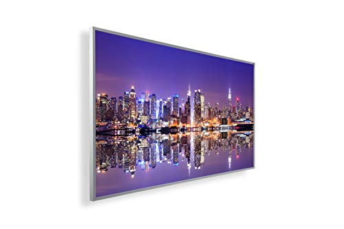 Könighaus 450W Infrarotheizung mit Bild in HD Qualität ✓ inkl. Thermostat ✓ 5 Jahre Garantie ✓ Doppelter überhitzungsschutz ✓ Infrarot Wandheizung ✓ Motiv: 154. New York bunt von Könighaus