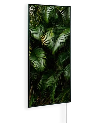 Könighaus Bildinfrarotheizung - 1200 Watt | 5 Jahre Garantie | Doppelter Überhitzungsschutz | Ultraflacher Heizkörper für 18-29 m² | Rahmenfarbe: Schwarz | Motiv: 11. Tropicana von Könighaus