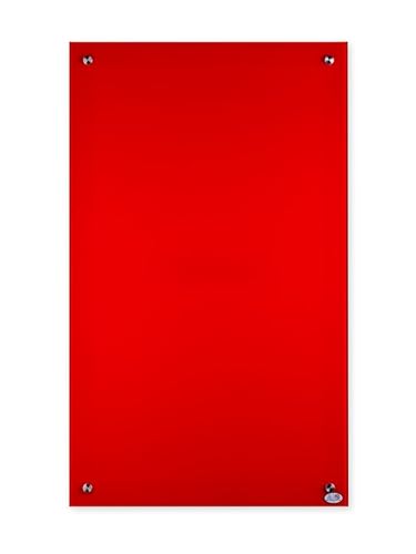 Könighaus Glas-Serie - 300 Watt - Glas Infrarotheizung - hochwertige Elektroheizung mit Glasoberfläche - inkl. Thermostat |Farbe: Rot von Könighaus