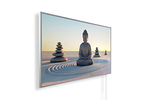 Könighaus 1000W Infrarotheizung mit Bild in HD Qualität - inkl. Thermostat - TÜV SÜD + 5 Jahre Garantie - Doppelter Überhitzungsschutz - Infrarot Wandheizung - Motiv: 123. Buddha im Sand Könighaus 1000W Infrarotheizung mit Bild in HD Qualität - inkl. Thermostat - TÜV SÜD + 5 Jahre Garantie - Doppelter Überhitzungsschutz - Infrarot Wandheizung - Motiv: 123. Buddha im Sand von Könighaus