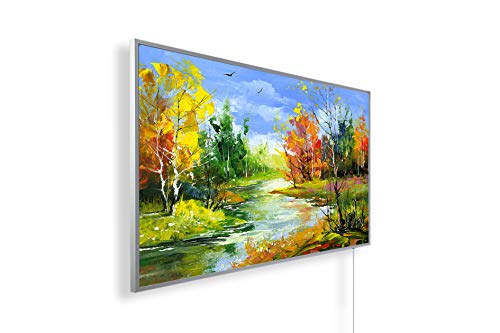 Könighaus 1000W Infrarotheizung mit Bild in HD Qualität ✓ inkl. Thermostat ✓ 5 Jahre Garantie ✓ Doppelter überhitzungsschutz ✓ Infrarot Wandheizung ✓ Motiv: 201. Wald Natur von Könighaus