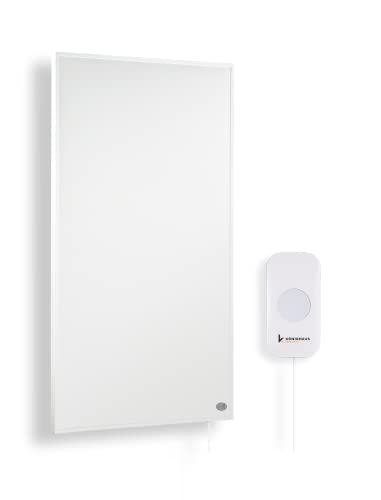 Könighaus Infrarot Heizung 600 Watt mit TÜV SÜD + 10 Jahre Herstellergarantie ✓ Doppelter Überhitzungsschutz ✓ Heizkörper für 1-29 m² ✓ inkl. integriertem Smart Thermostat und App von Könighaus