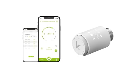 Könighaus 2X Smartes Heizkörperthermostat OHNE Zigbee - Starter-Set ✓ Moderne Heizregelung mit App Steuerung ✓ Kompatibel mit Siri, Alexa, Google, Tuya ✓ kinderleichte Bedienung ✓ kein Gateway nötig von Könighaus