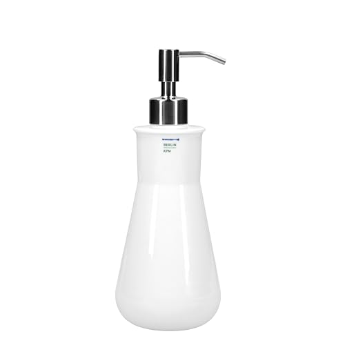 KPM Berlin LAB Spender No. 450, Seifenspender, Ölspender, Pumpspender 450 ml, Porzellan weiß Handmade, im Geschenkkarton von Königliche Porzellan-Manufaktur Berlin