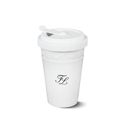 KPM Berlin Kurland To-Go Becher Individualisierbar, Personalisierbar, Porzellan, Kaffeebecher, Kaffeetasse, handmade, weiß von Königliche Porzellan-Manufaktur Berlin