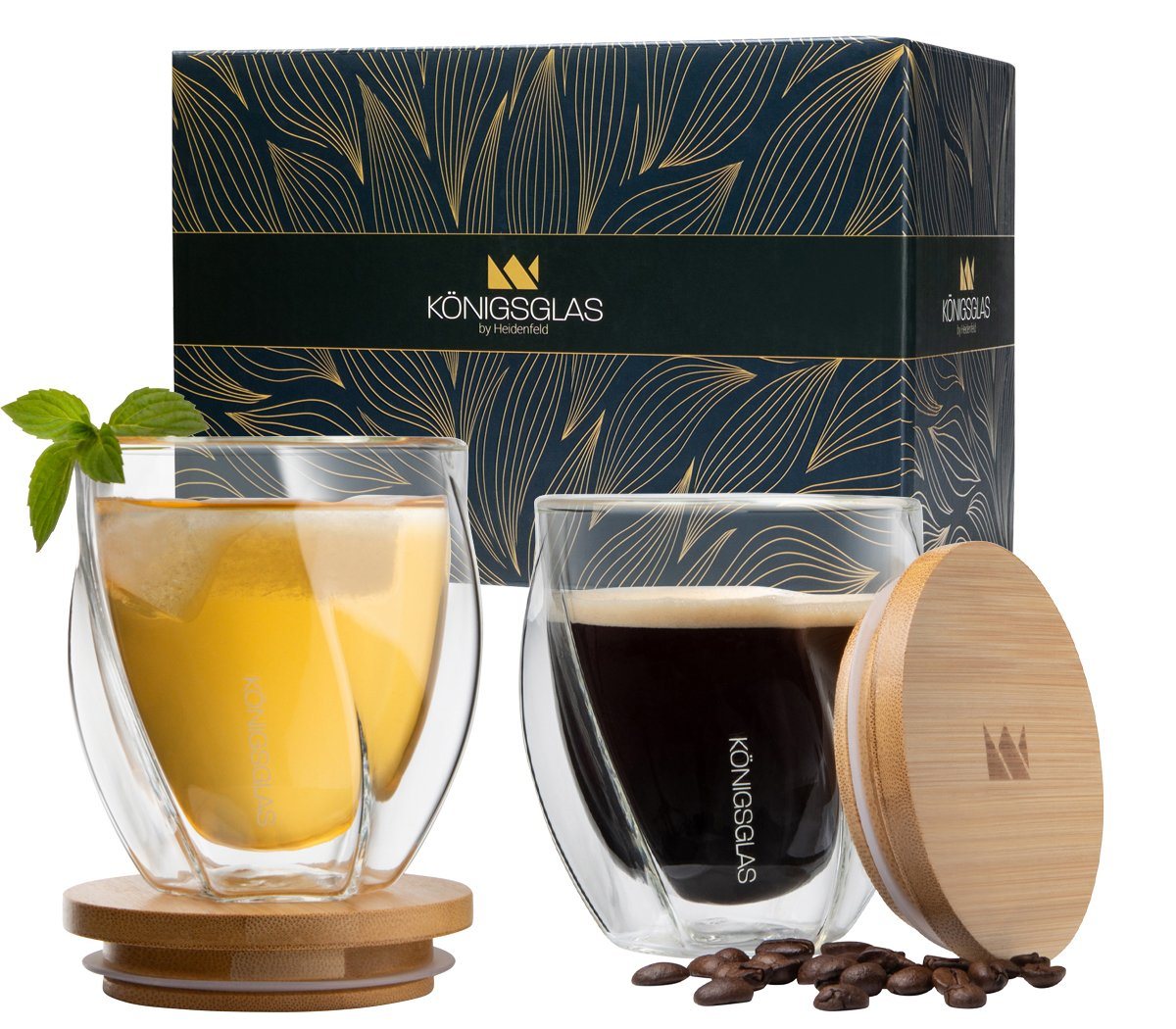 Königsglas Gläser-Set Swing doppelwandige Gläser 2/4er Glas Set 250/350 ml Cocktailgläser, Premium Latte Macchiato Gläser aus Borosilikatglas, Trinkglas Kaffee Cappuccino Tasse Teeglas Königsglas Gläser-Set Swing doppelwandige Gläser 2/4er Glas Set 250/350 ml Cocktailgläser, Premium Latte Macchiato Gläser aus Borosilikatglas, Trinkglas Kaffee Cappuccino Tasse Teeglas von Königsglas