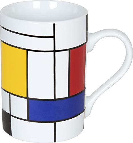 Könitz Bauhaus Kollektion Kaffeebecher|Henkelbecher|Becher mit Henkel (Hommage to Mondrian large) von Könitz Porzellan