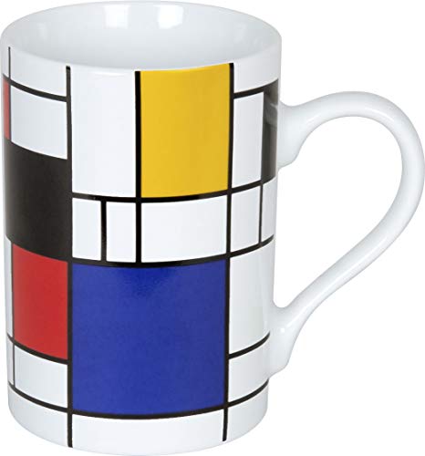 Könitz Bauhaus Kollektion Kaffeebecher|Henkelbecher|Becher mit Henkel (Mondrian small) von Könitz Porzellan